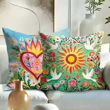 Home Decor Colorful Floral & Animal Pattern Pillow Covers Pattern Cushion