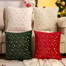 Christmas Snowflake Plush Throw Pillow Cover