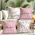 Cherry Blossom Decorative Throw Pillow Cover for Sofa