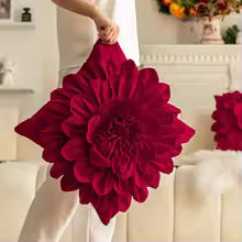 Luxury Flower Petal Velvet Decorative Pillow Cover