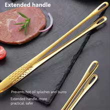 2Pcs Stainless Steel Tongs for Cooking, Non-Slip Grilling BBQ, Serving Salad, Turning Steak & Flipping Food Tongs Kitchen Tool