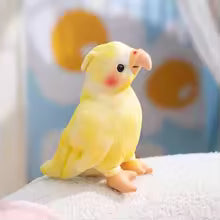 17CM Yellow Parrot Plush Toys Soft Stuffed Cartoon Bird Doll Cute Desktop Pets Funny Gift
