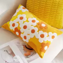 Embroidered Flower Pillow Cover – 45x45 / 30x50CM Sofa Cushion