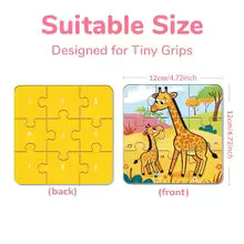 4-in-1 Wild Animals Jigsaw Puzzles for Kids Educational Puzzle Toy