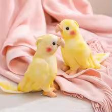 17CM Yellow Parrot Plush Toys Soft Stuffed Cartoon Bird Doll Cute Desktop Pets Funny Gift