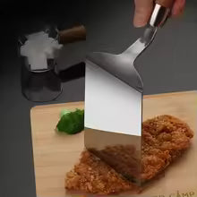 304 Stainless Steel Steak Spatula Non-stick Pancake Barbecue Tongs Wood Handle Frying Fish Spatula Rust Resistant Kitchen Tool