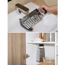 Stainless Steel 4-Sided Cheese Grater – Multifunctional Vegetable Slicer & Garlic Mincer