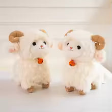 22cm Standing Bell Cute Lamb Doll Plush Toy Stuffed Grassland Cartoon