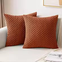 Fall Corduroy Striped Pillow Covers – Boho Farmhouse Sofa Decor