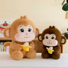 Cute Banana Monkey Plush Toy Soft Cartoon Stuffed Animal