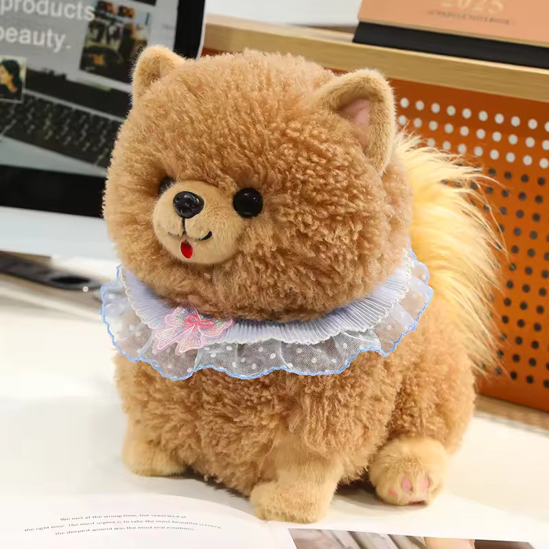 Cute Simulation Dog Pomeranian Plush Toy Stuffed Animals High Quality Puppy Pet Plushies Doll Cartoon Soft Toys