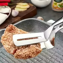 Stainless Steel Spatula Tongs BBQ Grilling & Cooking Tool