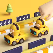 Cartoon Friction Toy Cars – Push & Go