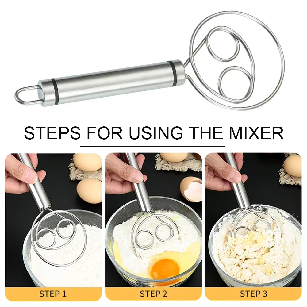 Danish Dough Whisk Stainless Steel Bread Mixer