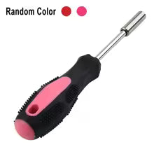 1PC Red Magnetic Bit Holder Screwdriver Handle 1/4 Inch 6.35mm Hex Drive Hand Tool