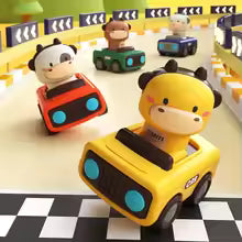Cartoon Friction Toy Cars – Push & Go
