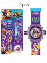 Cartoon Kids Projection Watch 24 Images Digital Electronic Wristwatch
