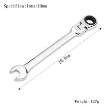 72-Tooth Ratchet Wrench Flexible Head 6mm-27mm Mirror Finish Spanner