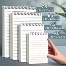 Thickened A4/A5/A6/B5 Coil Notebook Grids/Blank/Horizontal Line Flip Over Design Spiral Notepad Sketchbook Students Gift
