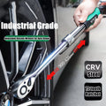 Telescopic Socket Ratchet Wrench 72-Tooth Adjustable Head Quick Release Automotive Repair Tool