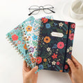 Cute Floral Spiral Notebook – Hardcover Women’s Diary 5.5 x 8.3 Inch