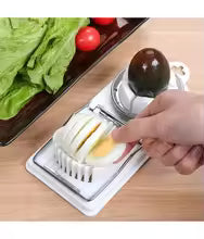Multifunctional PP Base egg cutter 2-in-1 stainless steel wire pull egg cutter for hanging high-quality kitchen accessory tools