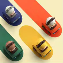 Cartoon Friction Toy Cars – Push & Go