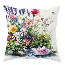 Luxurious Gold - embellished Floral PillowcasesLiving room sofa cushion cover,