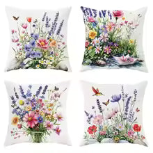Luxurious Gold - embellished Floral PillowcasesLiving room sofa cushion cover,