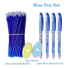 Colorful Erasable Pen Set With Erasable Refills for Shool Stationery Material