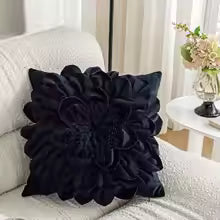 Luxury Flower Petal Velvet Decorative Pillow Cover