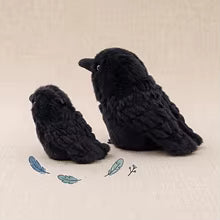 Realistic Crow Plush Toy, Black Bird Stuffed Animal