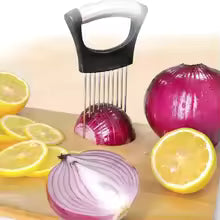 Stainless Steel Onion Holder Slicer & Vegetable Cutter