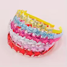 1PC Girls PU Star Headbands for Girls Star Shaped Hairbands Girls Satin Headbands Headwear Kids Children Hair Accessories