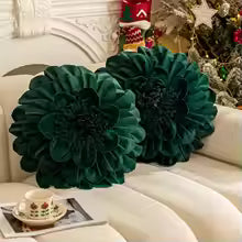 Luxury Flower Petal Velvet Decorative Pillow Cover