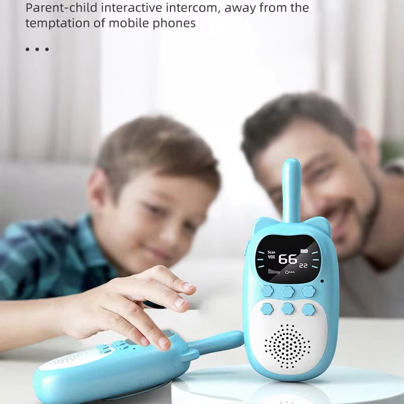 2 Pack Kids Walkie Talkies Rechargeable 3km Two Way Radio Communication Toys