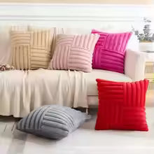 2PCS Plush Throw Pillow Covers – Soft Decorative Cushion Cases