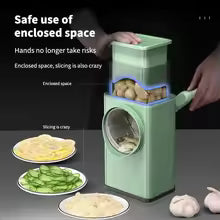Multifunctional Rotary Vegetable Slicer & Chopper