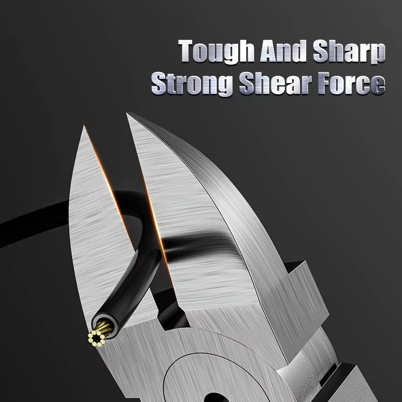 4/6/8 Inch Mini Outlet Forceps, Loaded Small Heavy Duty Wire Cable Cutter with Soft Anti-Slip Handle
