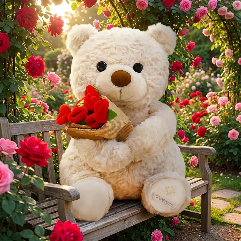 Rose Teddy Bear Plush Toy