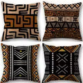Bohemian Geometric Pattern Linen Throw Pillow Cover 45x45cm