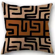 Bohemian Geometric Pattern Linen Throw Pillow Cover 45x45cm