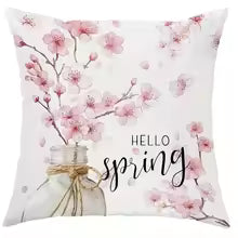 Cherry Blossom Decorative Throw Pillow Cover for Sofa