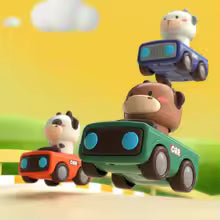 Cartoon Friction Toy Cars – Push & Go