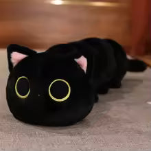 50/80/130cm Cat Caterpillar Plush Toy, Long Pillow