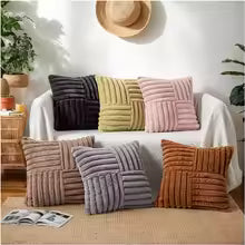 2PCS Plush Throw Pillow Covers – Soft Decorative Cushion Cases