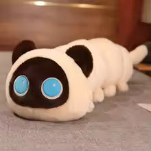 50/80/130cm Cat Caterpillar Plush Toy, Long Pillow