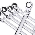 72-Tooth Ratchet Wrench Flexible Head 6mm-27mm Mirror Finish Spanner