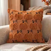 Fall Pumpkin Maple Leaf Pillow Covers – Soft Plush Autumn Decor