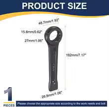 17mm-48mm Box End Striking Ring Wrench CR-V Steel 12-Point Flat Strike Spanner